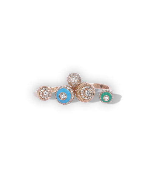 DOUBLE FINGER ENAMEL RING